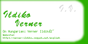 ildiko verner business card